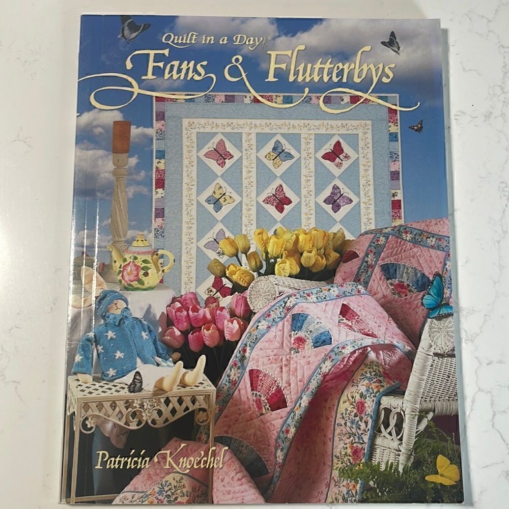 Quilt in a day Fans and Flutterbys how to quilt book. Vintage. Butterfly.